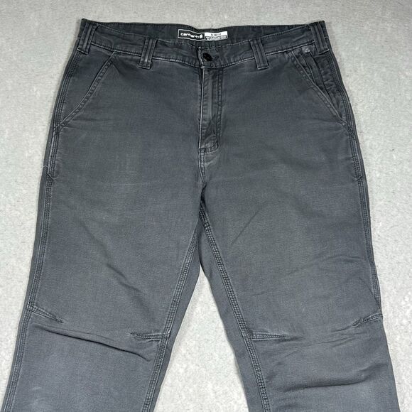 Carhartt Relaxed Rugged Flex Carpenter Work Pants Mens SZ 33x32 Gray 103279 GVL - Picture 2 of 9